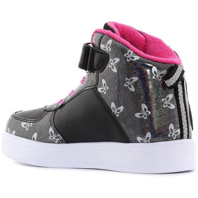 WINK RHEA LED Детски светещи сникърси с мемори стелка, Черни