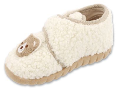 Befado Flexi B-soft System 465P219 Бебешки пантофки с пяна, Бежови с мече