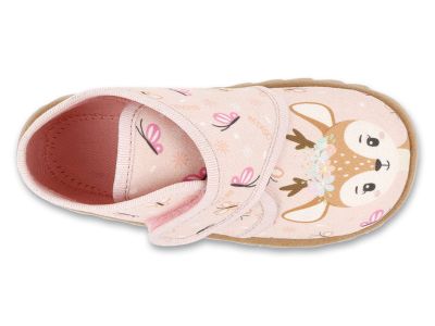 Befado Flexi B-soft System 465P223 Бебешки пантофки с пяна, Розови със сърнички