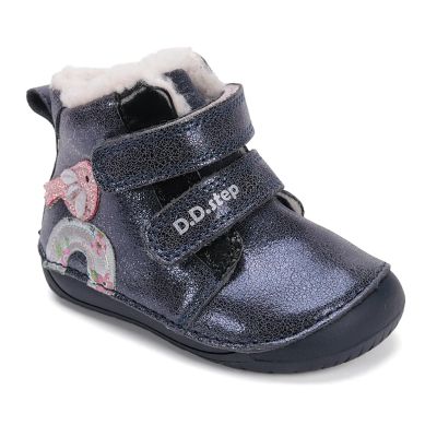 Бебешки боти D.D.Step Girl Barefoot W070-52624, Тъмносини