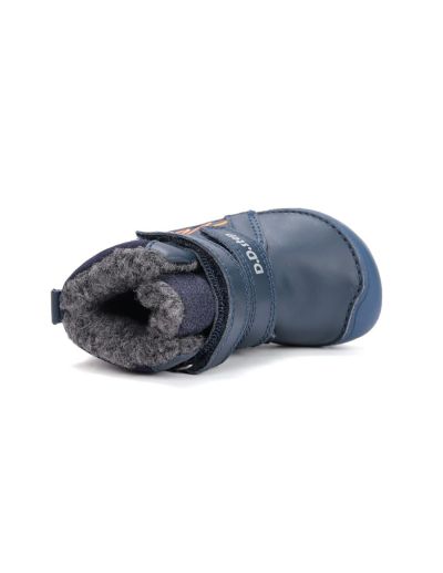 Бебешки топли боти D.D.Step Boy Barefoot W073-52943, Тъмносини