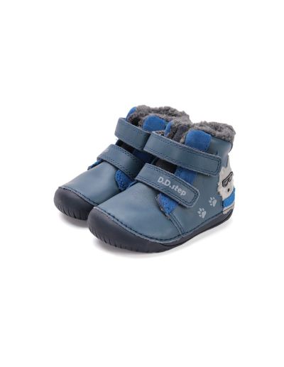 Бебешки топли боти D.D.Step Boy Barefoot W070-52893, Тъмносини