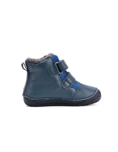 Бебешки топли боти D.D.Step Boy Barefoot W070-52893, Тъмносини