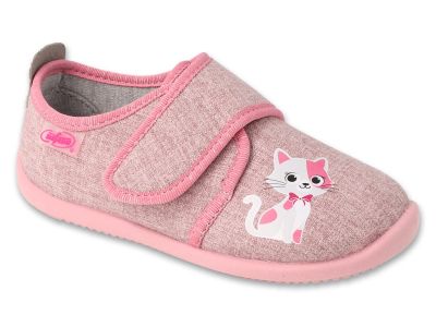 Befado Softer Barefoot 902X041 Детски пантофи с кожена стелка, Розови  