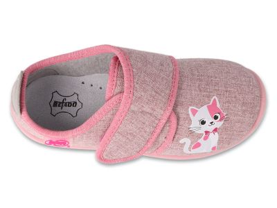 Befado Softer Barefoot 902X041 Детски пантофи с кожена стелка, Розови  