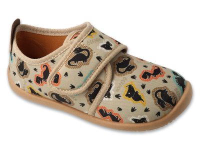 Befado Softer Barefoot 902X056 Детски пантофи с кожена стелка, Бежови