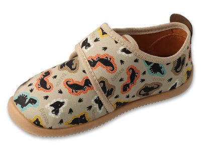 Befado Softer Barefoot 902X056 Детски пантофи с кожена стелка, Бежови