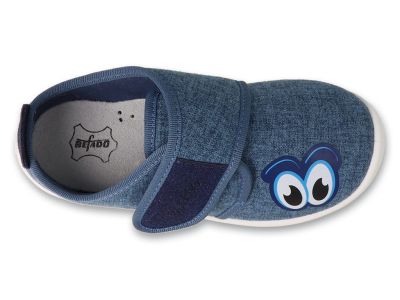 Befado Softer Barefoot 902X051 Детски пантофи с кожена стелка, Син деним 👀