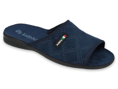 Луксозни домашни чехли с отворени пръсти Inblu 155M002, Сини