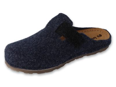 Мъжки домашни чехли с кожена стелка Inblu 155M016, Сини