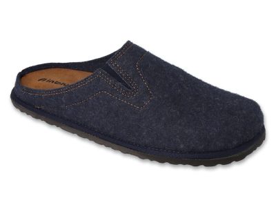 Луксозни домашни чехли с кожена стелка Inblu 155M024, Сини