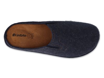 Луксозни домашни чехли с кожена стелка Inblu 155M024, Сини